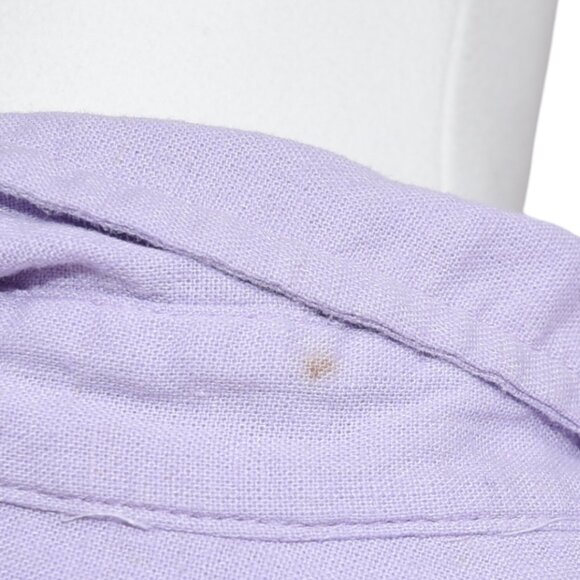 GAP Lilac Lavender Purple Linen Blend Button Shirt S Minimal Softcore Breathable - Picture 9 of 9
